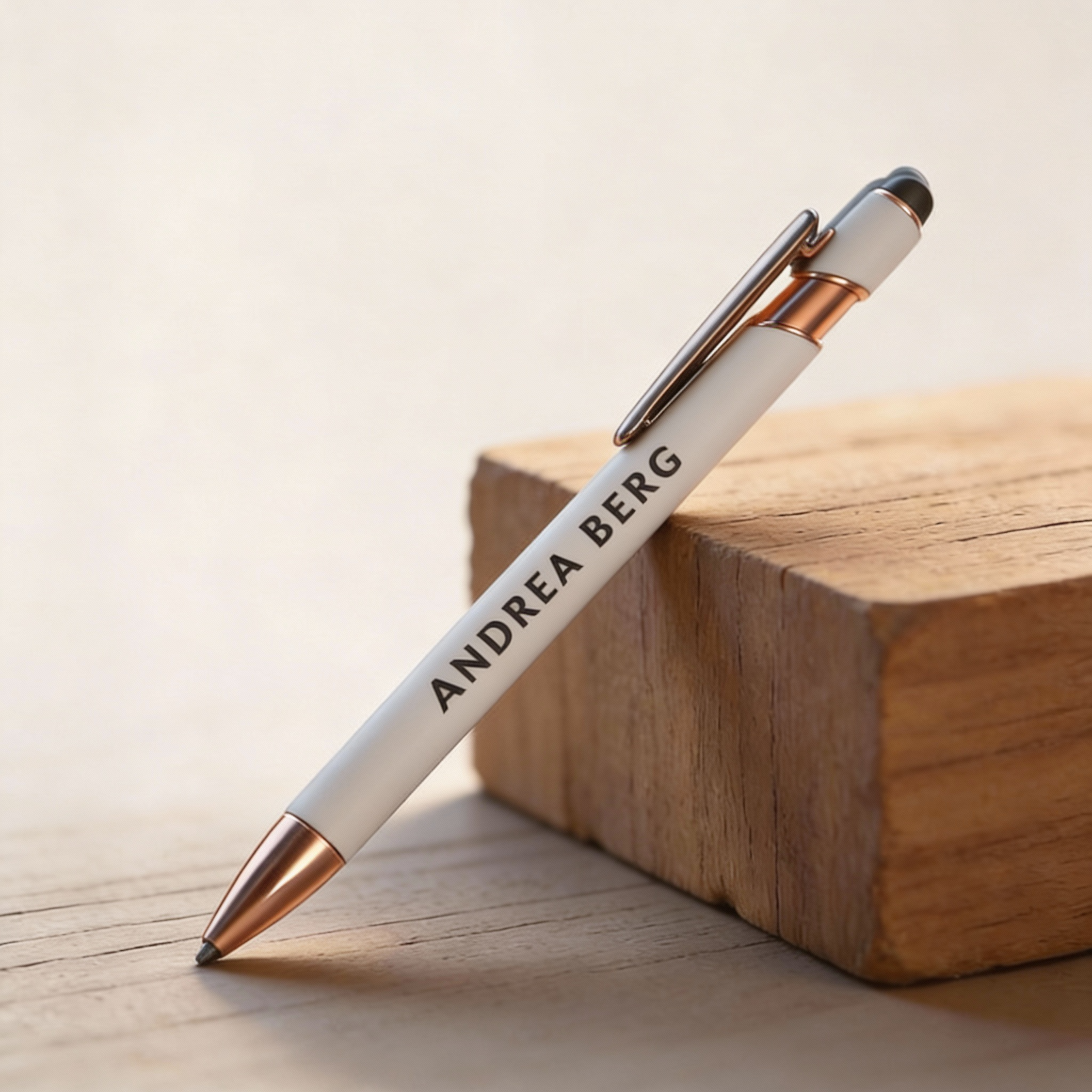Andrea Berg – Kugelschreiber in Weiß & Rosé-Gold