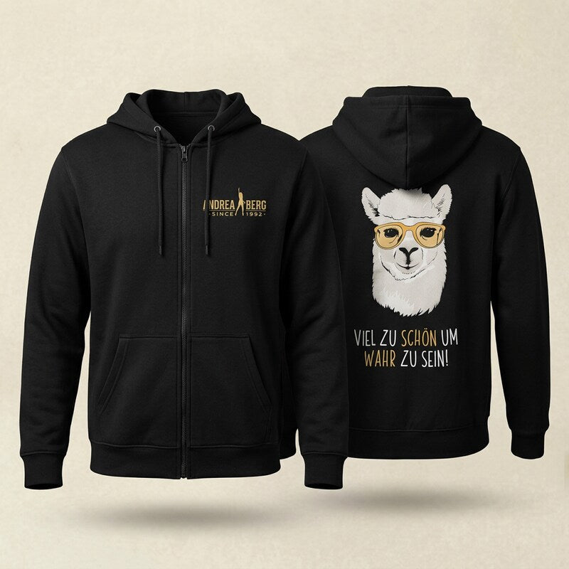 Alpaka Viel zu schön um wahr zu sein - Zip-Hoodie (Since 1992 Kollektion)