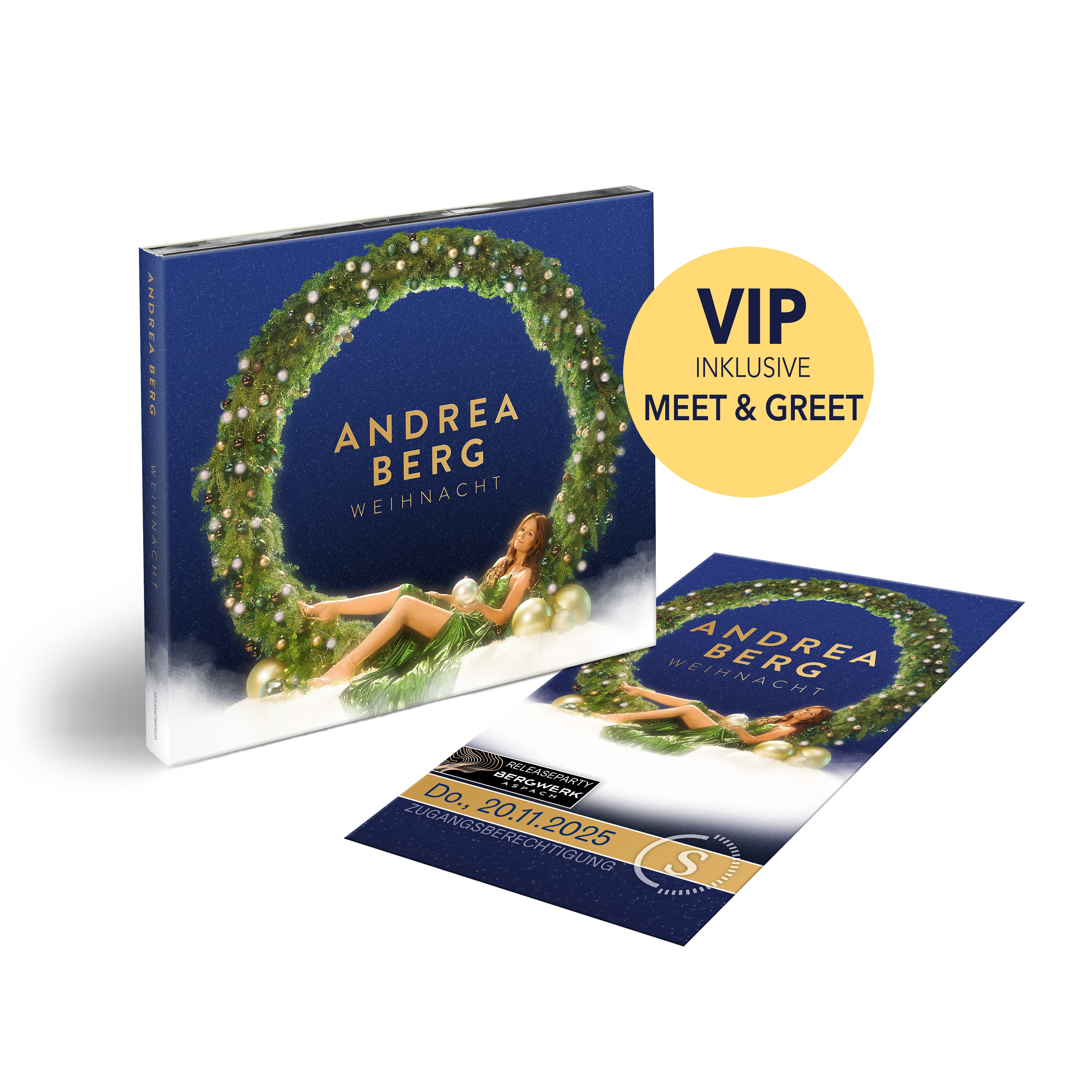 „Weihnacht“: Bundle Doppel-Album & exklusive Zugangsberechtigung Christmas-Release-Party von Andrea Berg (VIP-Paket inkl. Meet & Greet)